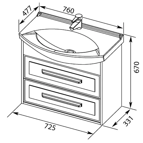 Тумба с раковиной Aquanet Остин 75 белый 00203917 + 00175447 Тумба с раковиной Aquanet Остин 75 белый 00203917 + 00175447
