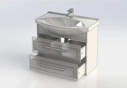 Тумба с раковиной Aquanet Остин 75 дуб кантербери/белый 00212631 Тумба с раковиной Aquanet Остин 75 дуб кантербери/белый 00212631