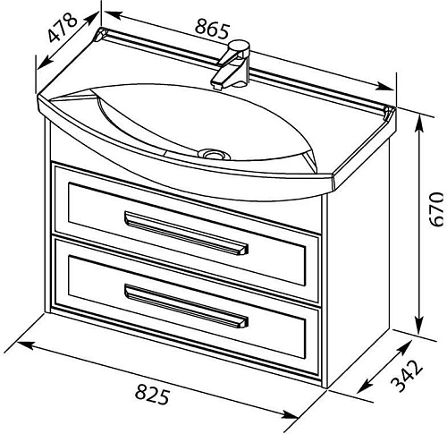 Тумба с раковиной Aquanet Остин 85 белый 00203918 + 00175448 Тумба с раковиной Aquanet Остин 85 белый 00203918 + 00175448