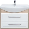 Тумба с раковиной Aquanet Остин 85 дуб сонома/белый 00201724 + 00175448 Тумба с раковиной Aquanet Остин 85 дуб сонома/белый 00201724 + 00175448