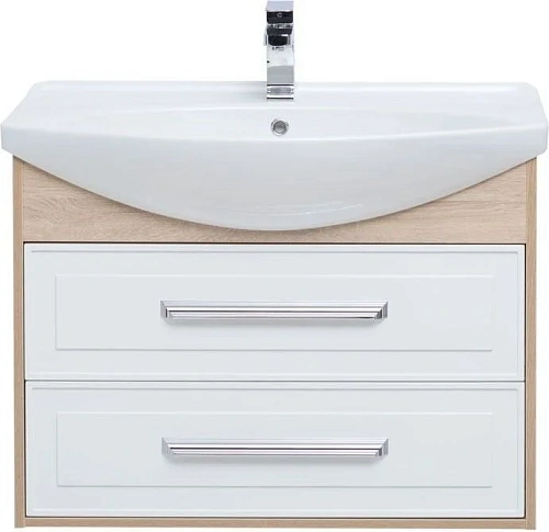 Тумба с раковиной Aquanet Остин 85 дуб сонома/белый 00201724 + 00175448 Тумба с раковиной Aquanet Остин 85 дуб сонома/белый 00201724 + 00175448