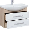 Тумба с раковиной Aquanet Остин 85 дуб сонома/белый 00201724 + 00175448 Тумба с раковиной Aquanet Остин 85 дуб сонома/белый 00201724 + 00175448