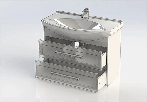 Тумба с раковиной Aquanet Остин 85 дуб сонома/белый 00201724 + 00175448 Тумба с раковиной Aquanet Остин 85 дуб сонома/белый 00201724 + 00175448