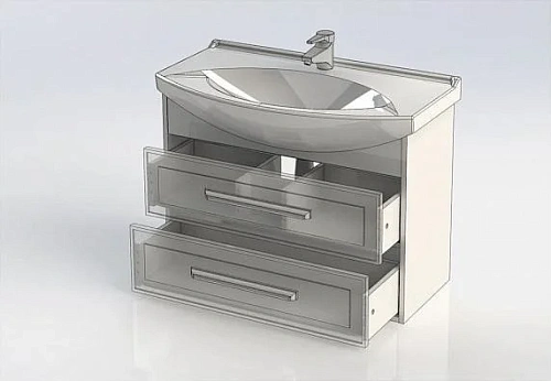 Тумба с раковиной Aquanet Остин 85 дуб сонома/белый 00212627 Тумба с раковиной Aquanet Остин 85 дуб сонома/белый 00212627