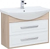 Тумба с раковиной Aquanet Остин 85 дуб сонома/белый 00212627 Тумба с раковиной Aquanet Остин 85 дуб сонома/белый 00212627
