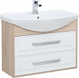 Тумба с раковиной Aquanet Остин 85 дуб сонома/белый 00212627 Тумба с раковиной Aquanet Остин 85 дуб сонома/белый 00212627