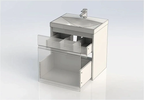 Тумба с раковиной Aquanet Палермо 60 белый 00203934 + 00188554 Тумба с раковиной Aquanet Палермо 60 белый 00203934 + 00188554