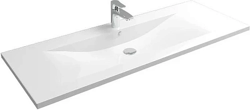 Тумба с раковиной Aquanet Паола 120 белый/золото (литьевой мрамор) 00212605 Тумба с раковиной Aquanet Паола 120 белый/золото (литьевой мрамор) 00212605