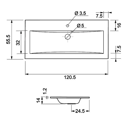 Тумба с раковиной Aquanet Паола 120 белый/золото (литьевой мрамор) 00212605 Тумба с раковиной Aquanet Паола 120 белый/золото (литьевой мрамор) 00212605