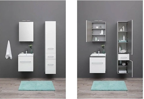 Тумба с раковиной Aquanet Порто 50 белый 00212575 Тумба с раковиной Aquanet Порто 50 белый 00212575