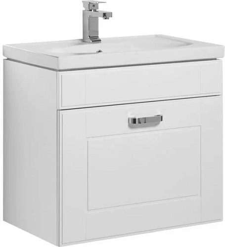 Тумба с раковиной Aquanet Рондо 70 белый (1 ящик) 00189155+00185343 Тумба с раковиной Aquanet Рондо 70 белый (1 ящик) 00189155+00185343