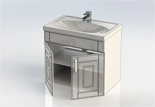 Тумба с раковиной Aquanet Рондо 70 белый (2 дверцы) 00189153+00185343 Тумба с раковиной Aquanet Рондо 70 белый (2 дверцы) 00189153+00185343