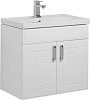 Тумба с раковиной Aquanet Рондо 70 белый (2 дверцы) 00189153+00185343