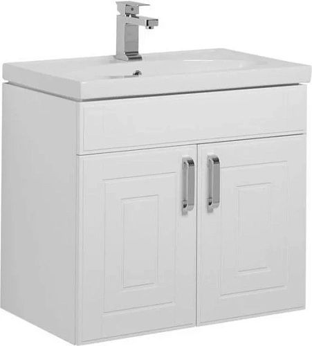 Тумба с раковиной Aquanet Рондо 70 белый (2 дверцы) 00189153+00185343 Тумба с раковиной Aquanet Рондо 70 белый (2 дверцы) 00189153+00185343