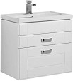 Тумба с раковиной Aquanet Рондо 70 белый (2 ящика) 00189154+00185343 Тумба с раковиной Aquanet Рондо 70 белый (2 ящика) 00189154+00185343