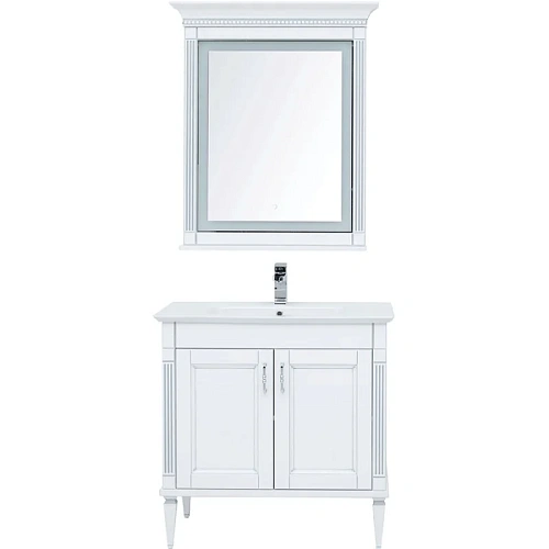 Тумба с раковиной Aquanet Селена 90 белый/серебро 00233697 Тумба с раковиной Aquanet Селена 90 белый/серебро 00233697