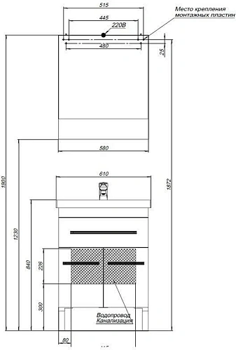 Тумба с раковиной Aquanet Сиена 60 белый (напольный 1 ящик 2 дверцы) 00186363 + 00185476 Тумба с раковиной Aquanet Сиена 60 белый (напольный 1 ящик 2 дверцы) 00186363 + 00185476