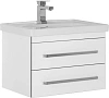 Тумба с раковиной Aquanet Сиена 60 белый (подвесной 2 ящика) 00186359 + 00185476