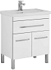 Тумба с раковиной Aquanet Сиена 70 белый (напольный 1 ящик 2 дверцы) 00189223 + 00185343