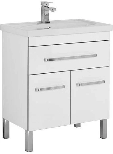 Тумба с раковиной Aquanet Сиена 70 белый (напольный 1 ящик 2 дверцы) 00189223 + 00185343 Тумба с раковиной Aquanet Сиена 70 белый (напольный 1 ящик 2 дверцы) 00189223 + 00185343