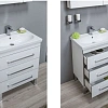 Тумба с раковиной Aquanet Сиена 70 белый (напольный 3 ящика) 00189225 + 00185343 Тумба с раковиной Aquanet Сиена 70 белый (напольный 3 ящика) 00189225 + 00185343