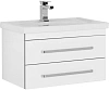 Тумба с раковиной Aquanet Сиена 70 белый (подвесной 2 ящика) 00186361 + 00185343
