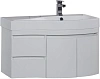 Тумба с раковиной Aquanet Сопрано 95 R белый (2 дверцы 2 ящика) 00213000