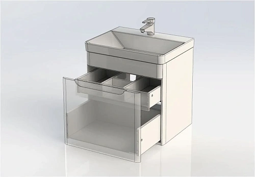 Тумба с раковиной Aquanet София 60 белый 00196956 + 00182311 Тумба с раковиной Aquanet София 60 белый 00196956 + 00182311