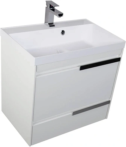 Тумба с раковиной Aquanet Тиволи 70 белый 00180054+00179394 Тумба с раковиной Aquanet Тиволи 70 белый 00180054+00179394