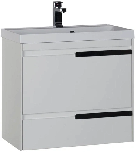 Тумба с раковиной Aquanet Тиволи 70 белый 00180054+00179394 Тумба с раковиной Aquanet Тиволи 70 белый 00180054+00179394