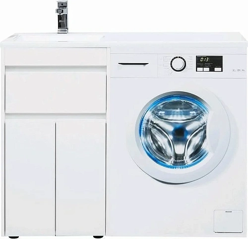 Тумба с раковиной Aquanet Токио 110 L белый (напольная, 1 ящик, 2 дверцы) 00239204 Тумба с раковиной Aquanet Токио 110 L белый (напольная, 1 ящик, 2 дверцы) 00239204