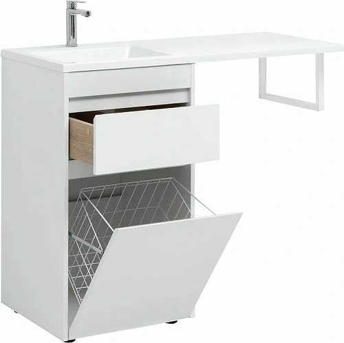 Тумба с раковиной Aquanet Токио 110 L белый (напольная, 1 ящик) 00239289 + 00235497 Тумба с раковиной Aquanet Токио 110 L белый (напольная, 1 ящик) 00239289 + 00235497