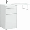 Тумба с раковиной Aquanet Токио 110 L белый (напольная, 1 ящик) 00239289 + 00235497