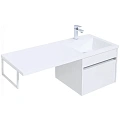 Тумба с раковиной Aquanet Токио 110 L белый (подвесная, 1 ящик) 00236915 + 00235497 Тумба с раковиной Aquanet Токио 110 L белый (подвесная, 1 ящик) 00236915 + 00235497