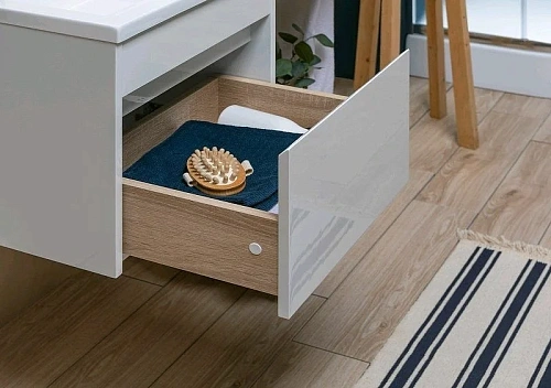 Тумба с раковиной Aquanet Токио 110 L белый (подвесная, 1 ящик) 00239208 Тумба с раковиной Aquanet Токио 110 L белый (подвесная, 1 ящик) 00239208