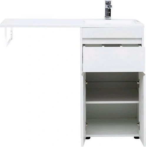 Тумба с раковиной Aquanet Токио 110 R белый (напольная, 1 ящик, 2 дверцы) 00237744 + 00235498 Тумба с раковиной Aquanet Токио 110 R белый (напольная, 1 ящик, 2 дверцы) 00237744 + 00235498