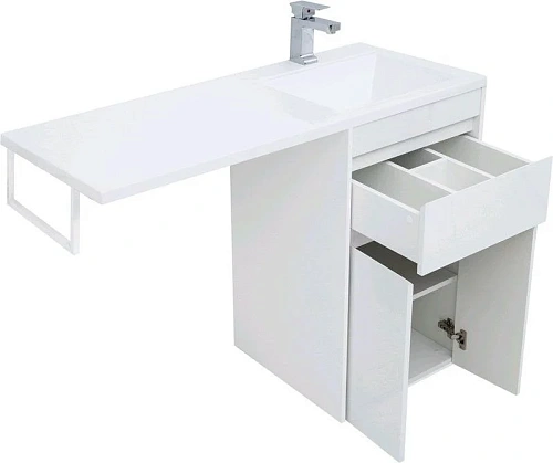 Тумба с раковиной Aquanet Токио 110 R белый (напольная, 1 ящик, 2 дверцы) 00237744 + 00235498 Тумба с раковиной Aquanet Токио 110 R белый (напольная, 1 ящик, 2 дверцы) 00237744 + 00235498