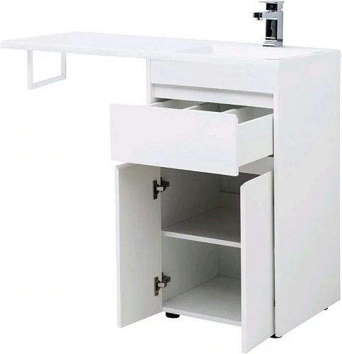 Тумба с раковиной Aquanet Токио 110 R белый (напольная, 1 ящик, 2 дверцы) 00237744 + 00235498 Тумба с раковиной Aquanet Токио 110 R белый (напольная, 1 ящик, 2 дверцы) 00237744 + 00235498