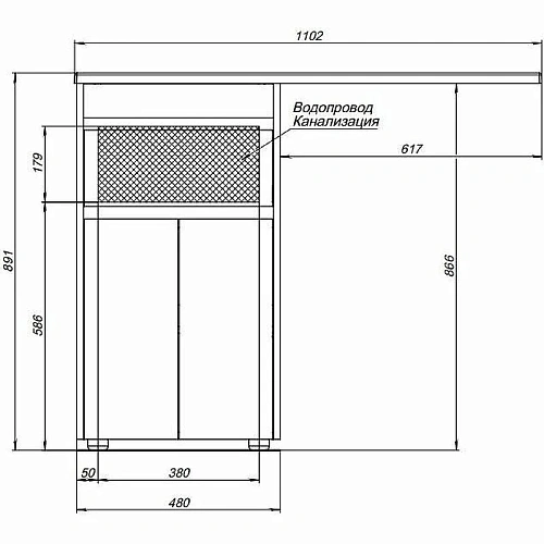 Тумба с раковиной Aquanet Токио 110 R белый (напольная, 1 ящик, 2 дверцы) 00239207 Тумба с раковиной Aquanet Токио 110 R белый (напольная, 1 ящик, 2 дверцы) 00239207