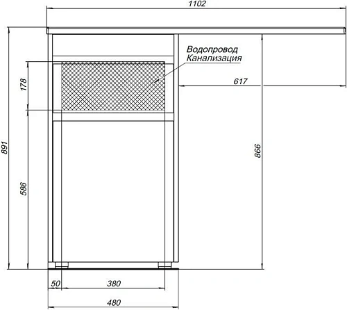 Тумба с раковиной Aquanet Токио 110 R белый (напольная, 1 ящик) 00239289 + 00235498 Тумба с раковиной Aquanet Токио 110 R белый (напольная, 1 ящик) 00239289 + 00235498