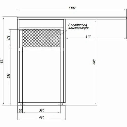 Тумба с раковиной Aquanet Токио 110 R белый (напольная, 1 ящик) 00239299 Тумба с раковиной Aquanet Токио 110 R белый (напольная, 1 ящик) 00239299
