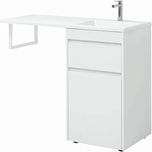 Тумба с раковиной Aquanet Токио 110 R белый (напольная, 1 ящик) 00239299 Тумба с раковиной Aquanet Токио 110 R белый (напольная, 1 ящик) 00239299