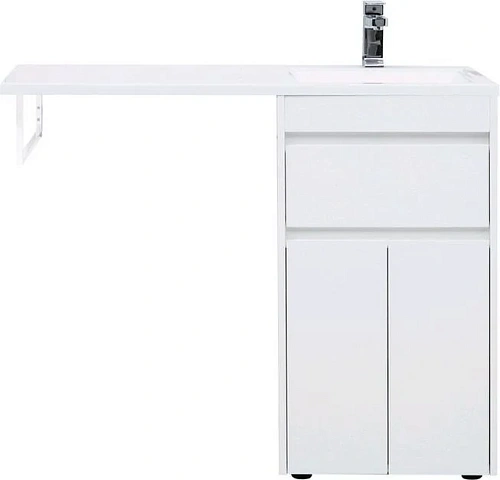 Тумба с раковиной Aquanet Токио 110 R белый (подвесная, 1 ящик) 00236915 + 00235498 Тумба с раковиной Aquanet Токио 110 R белый (подвесная, 1 ящик) 00236915 + 00235498