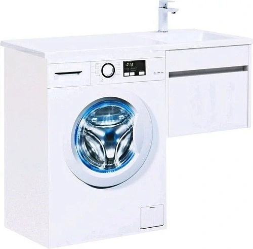 Тумба с раковиной Aquanet Токио 110 R белый (подвесная, 1 ящик) 00236915 + 00235498 Тумба с раковиной Aquanet Токио 110 R белый (подвесная, 1 ящик) 00236915 + 00235498