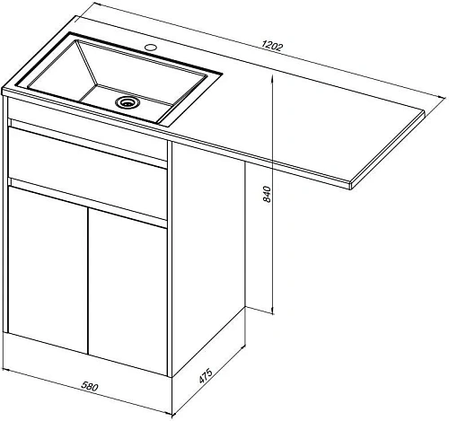 Тумба с раковиной Aquanet Токио 120 L белый (напольная, 1 ящик, 2 дверцы) 00237745 + 00235499 Тумба с раковиной Aquanet Токио 120 L белый (напольная, 1 ящик, 2 дверцы) 00237745 + 00235499