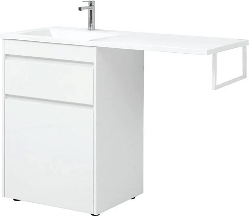 Тумба с раковиной Aquanet Токио 120 L белый (напольная, 1 ящик) 00239290 + 00235499 Тумба с раковиной Aquanet Токио 120 L белый (напольная, 1 ящик) 00239290 + 00235499