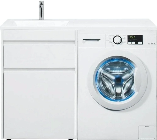 Тумба с раковиной Aquanet Токио 120 L белый (напольная, 1 ящик) 00239290 + 00235499 Тумба с раковиной Aquanet Токио 120 L белый (напольная, 1 ящик) 00239290 + 00235499