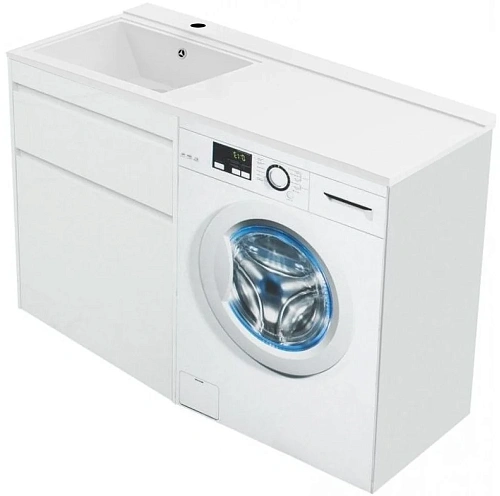 Тумба с раковиной Aquanet Токио 120 L белый (напольная, 1 ящик) 00239300 Тумба с раковиной Aquanet Токио 120 L белый (напольная, 1 ящик) 00239300