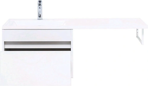 Тумба с раковиной Aquanet Токио 120 L белый (подвесная, 1 ящик) 00236916 + 00235499 Тумба с раковиной Aquanet Токио 120 L белый (подвесная, 1 ящик) 00236916 + 00235499