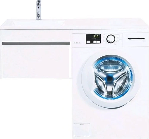 Тумба с раковиной Aquanet Токио 120 L белый (подвесная, 1 ящик) 00236916 + 00235499 Тумба с раковиной Aquanet Токио 120 L белый (подвесная, 1 ящик) 00236916 + 00235499